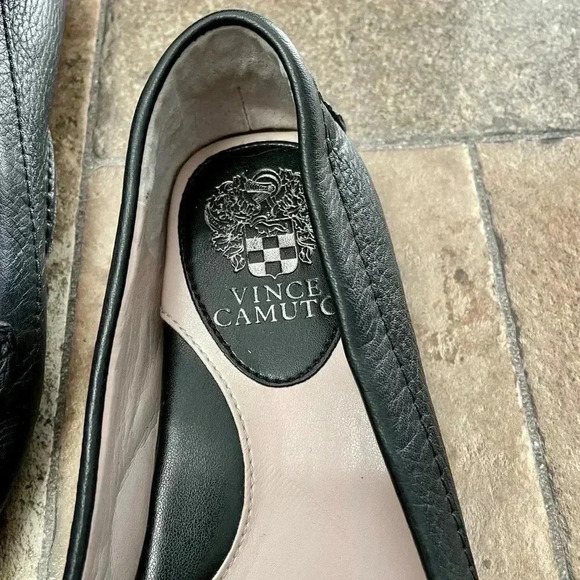 Vince  Camuto Leather Loafer Black Size 6.5 - Picture 5 of 7